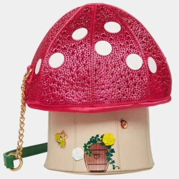 NWT Betsey Johnson KITSCH LOVE YOU SO MUSH MUSHROOM CROSSBODY COLLECTIBLE - Picture 1 of 8